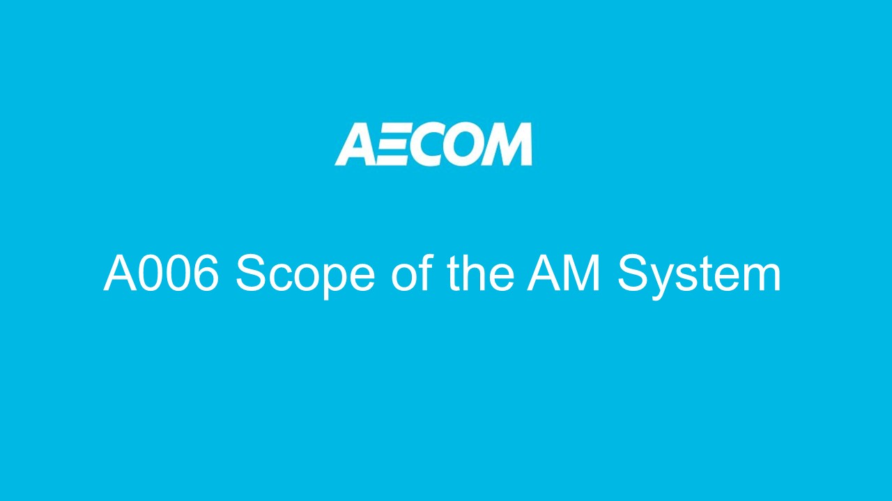 A006 Scope of the AM System