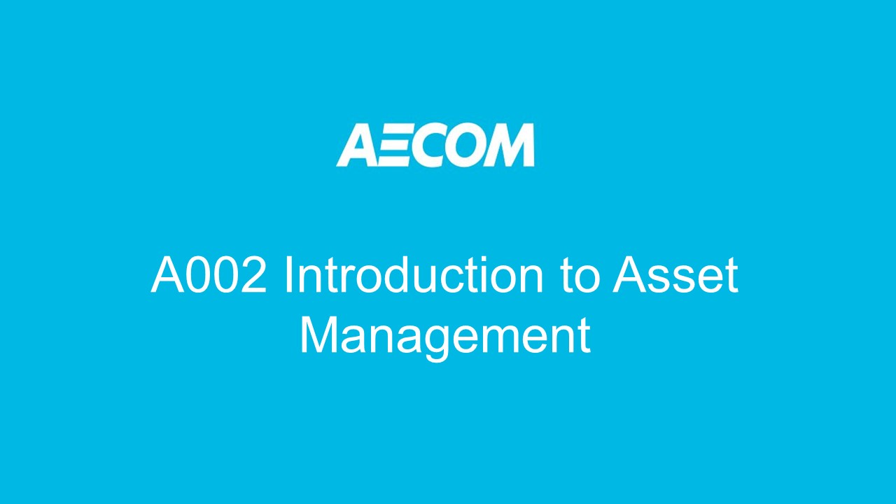 A002 Introduction to Asset Management