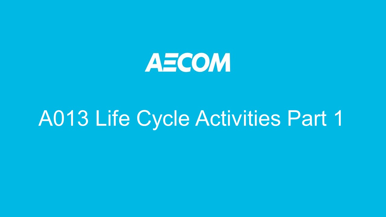 A013 Life Cycle Activities Part 1